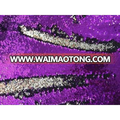 2017 cheap more new color reversible fish scale color change sequin fabric